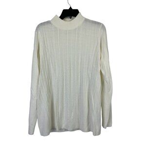 Allison Daley Women’s Cream Mock Neck Top